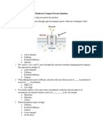 Membrane Transport Practice Questions