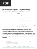 Performance Management: Definition, Meaning, Importance, Scope, Objectives, Elements & Role