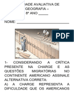 Atividade Avaliativa Migrações Na América - AMPLIADO