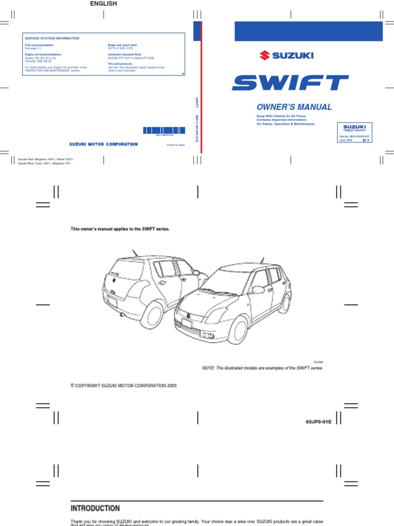 Suzuki Swift Model Year 2010 | PDF | Gasoline | Motor Vehicle