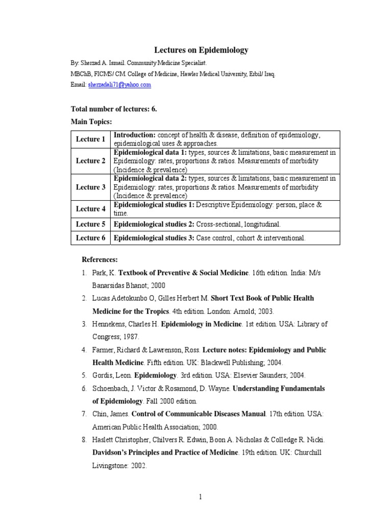 Epidemiology visual data 6