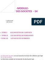 Module-Droit Des Societes - S4: PR - Zineb Fassi Fihri ANNEE 2020-2021