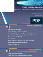 Lecture 14-15 (ML Models - Linear Regression) : CS446: Machine Learning