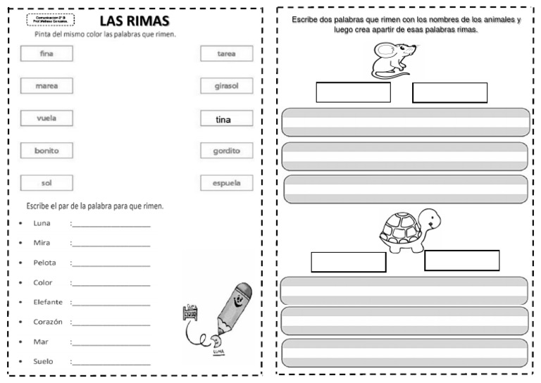 Tarea DE RIMAS COMUNICACION | PDF