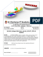 Sri Chaitanya IIT Academy., India.: 08-08-20 - SR - Super 60 (In Com) - Jee-Adv - 2018-P1 - WTA-33 Syllabus