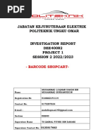 Jabatan Kejuruteraan Elektrik Politeknik Ungku Omar Investigation Report DEE40082 Project 1 SESSION 2 2022/2023