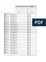 Reporte de Factura # Msmr-1776: Tipo Servicio Correo Contraseña