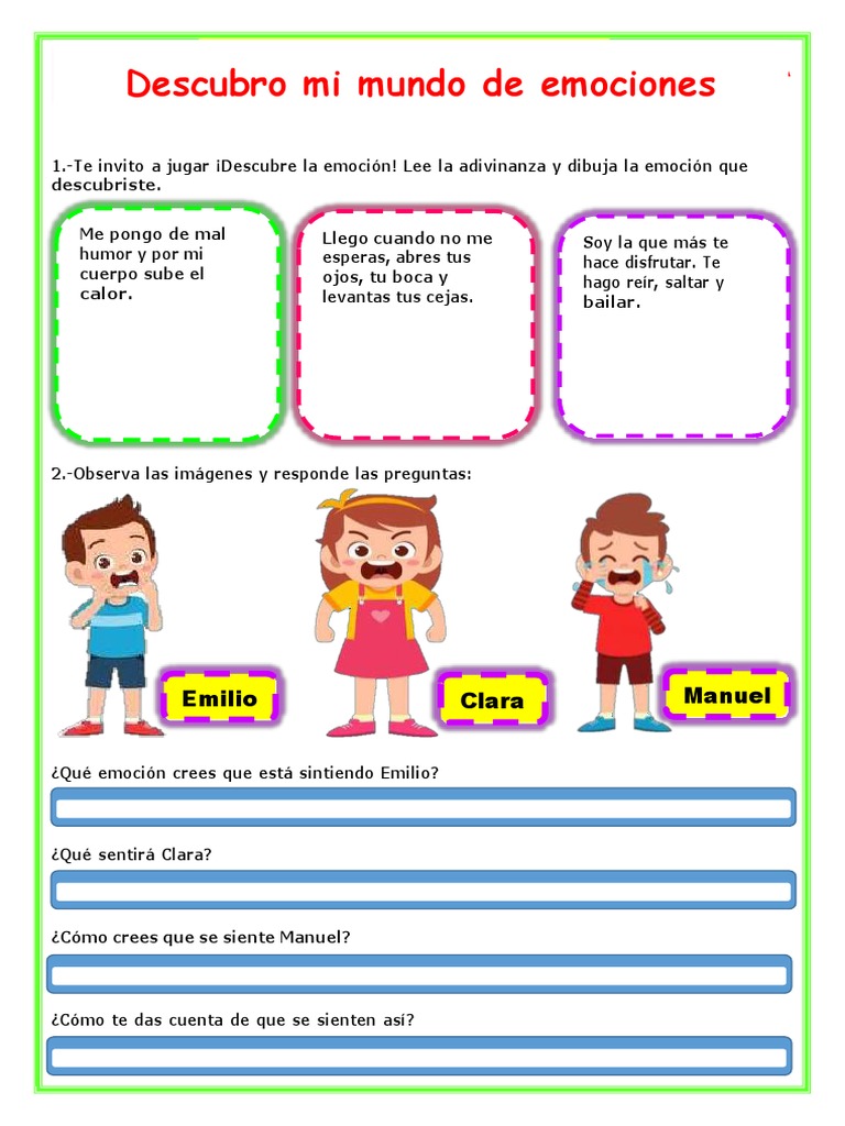 Reconocimiento de Emociones en Niños | PDF