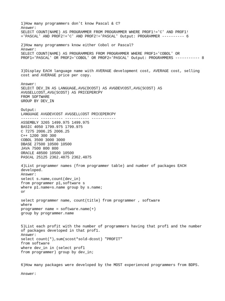 SQL Module 5 Assignments PDF