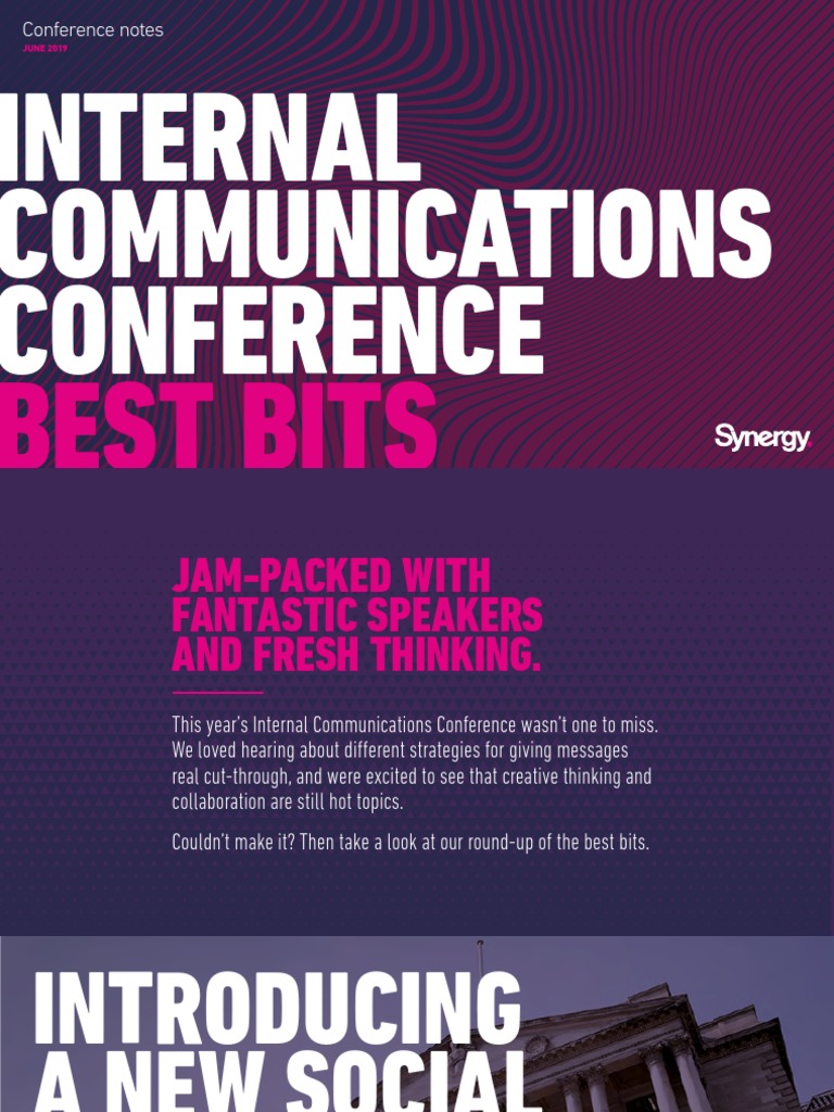 Internal Communications Conference Notes PDF Communication Social