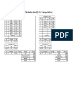 Trailor Calculation Sheet