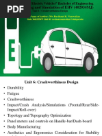 Modeling and Simulation of EHV (402034MJ) : Unit 6: Crashworthiness Design