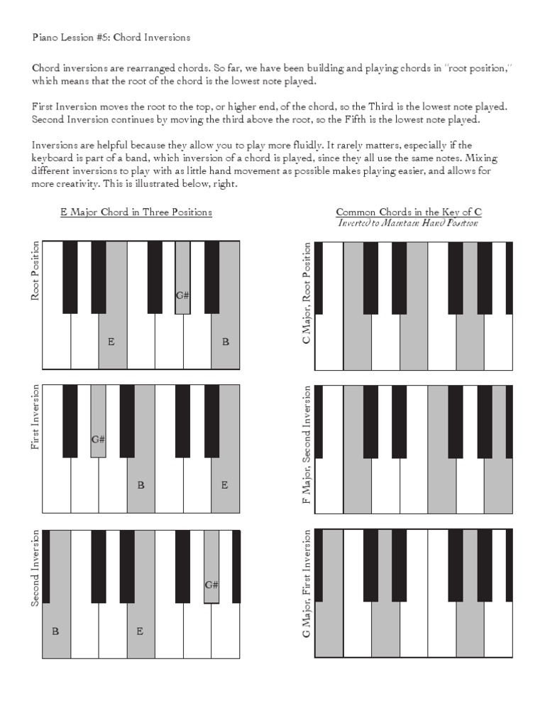 PL 5 Chord Inversions | PDF