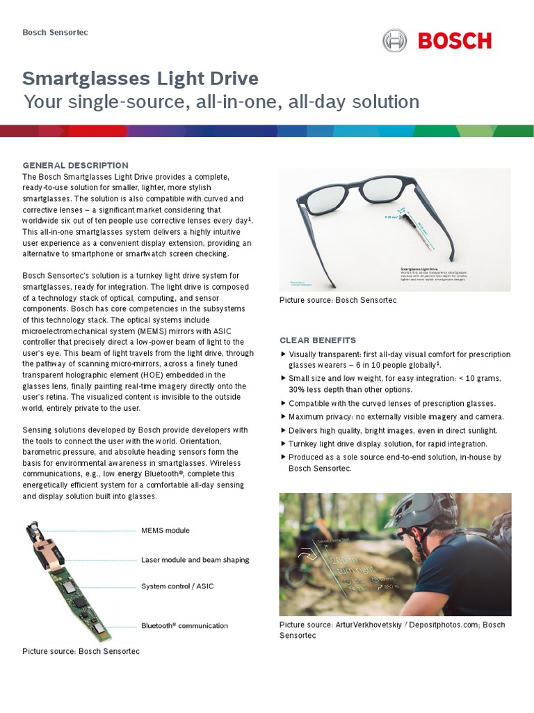 Smartglasses Light Drive bml500p PDF Glasses Optics