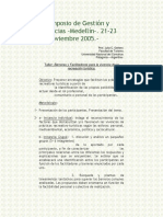 IV Simposio de Gestión y Vivencias - Medellín-. 21-23 de Noviembre 2005.