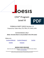 CFA Level 3 - Formula Sheet (NO PRINT)