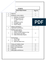 Index: Sr. No. Project Report Format Page No