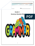 Grade 3 Grammar Revision Sheet: Name: - Class