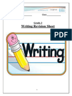 Writing Revision Sheet: Grade 3