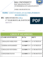 Topic: Count Data Analysis (Poisson: Regression)