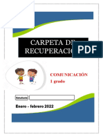 CARPETA DE RECUPERACIÓN 1 Grado