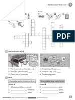 Down Across: Unit 5 Reinforcement Worksheet 1 © Oxford University Press