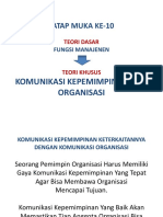 Tatap Muka Ke-10: Komunikasi Kepemimpinan Dan Organisasi