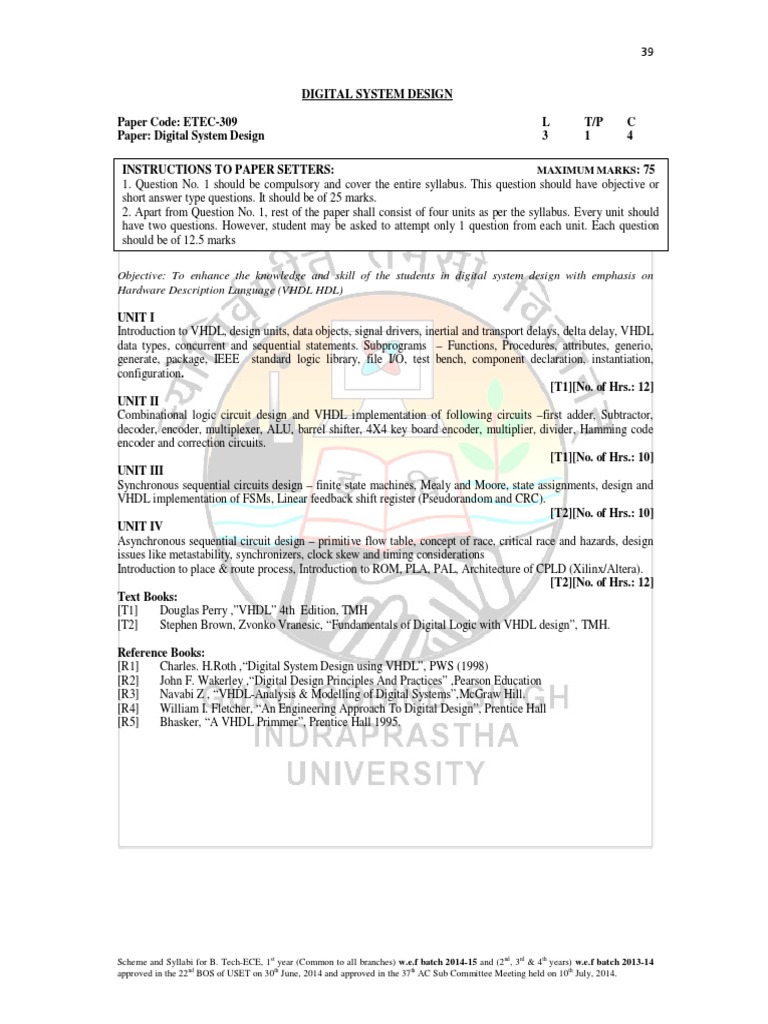 Dsd syllabus pdf vhdl hardware description language