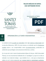 Taller Análisis de Datos: Uso Softaware Nvivo: Aproximación A La Teoría Fundamentada