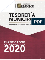 Clasificador Por Objeto Del Gasto 2020