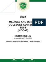 MDCAT Curriculum 2022 Final