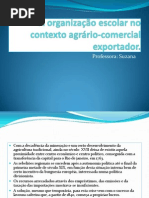A organização escolar no contexto agrário-comercial exportador