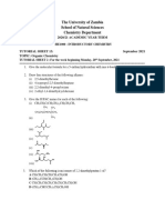 CHE 1000 Tutorial Sheet 13 - Organic Chemistry