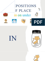 Prepositions of Place in On Under
