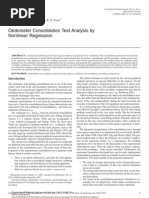 Oedometer Consolidation Test Analysis by Nonlinear Regression