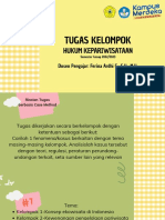 Tugas Kelompok MK Hukum Kepariwisataan