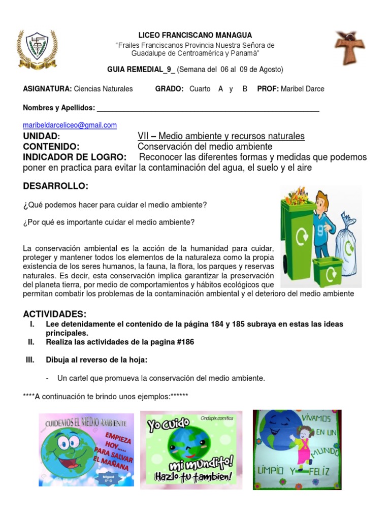 VII - Medio Ambiente y Recursos Naturales Conservación Del Medio ...