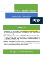 Transaction & Tabular Analysis