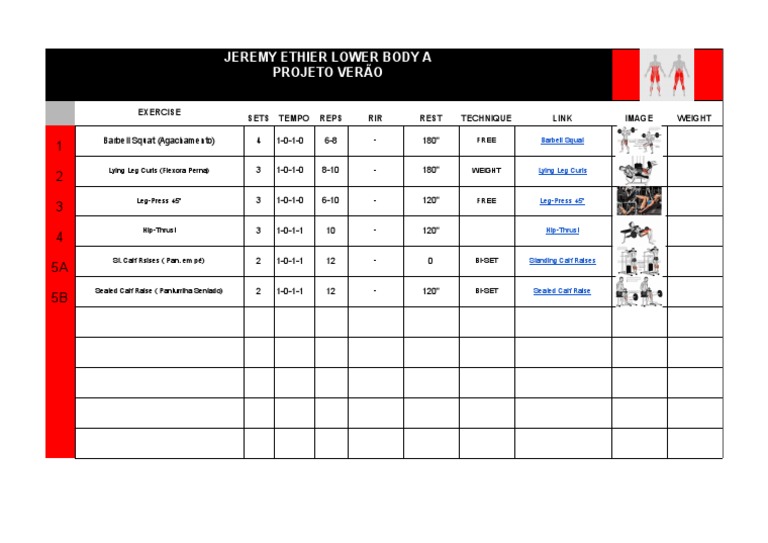 Musculação JEREMY ETHIER LOWER BODY A PDF