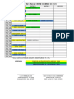 Serviço de Ras para O Mês de Maio de 2023