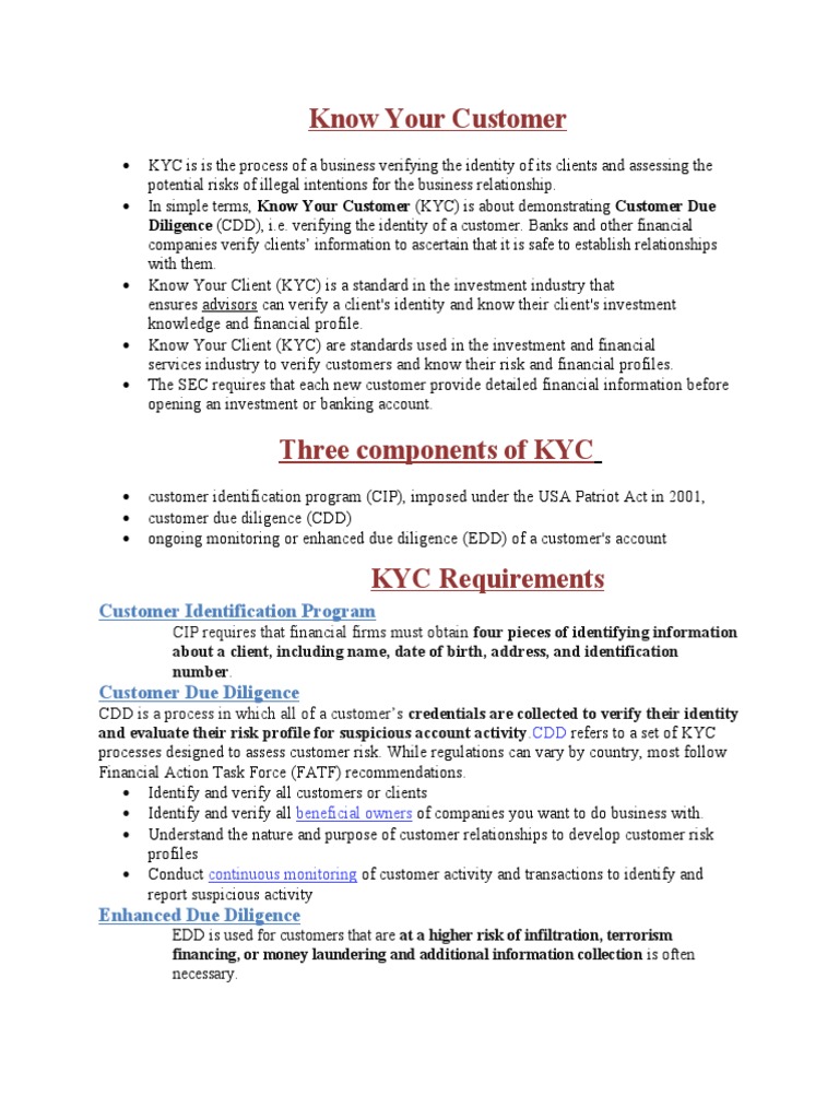 Know Your Customer | PDF | Money Laundering | Business