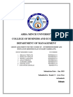 Arba Minch University College of Business and Economics Department of Management
