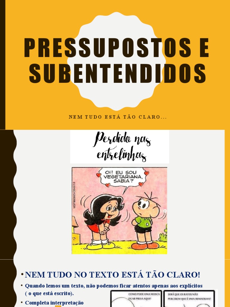 Pressupostos e Subentendidos | PDF