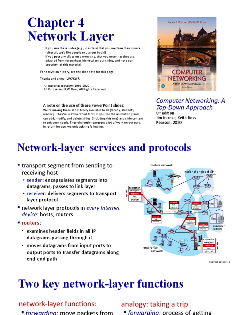 Network Layer: Computer Networking: A Top-Down Approach | PDF | Ip ...