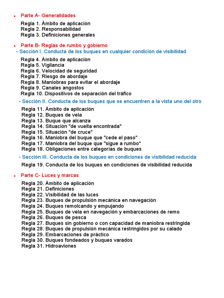 Reglas de Navegación RIPA Resumidas | PDF
