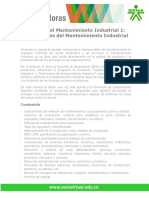 Gestión Del Mantenimiento Industrial 1: Preliminares Del Mantenimiento Industrial