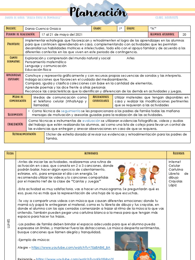Planeación | PDF | Evaluación | Educación de la primera infancia