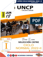 I Examen Cepre NORMAL 2022 - II - Chipana PreU