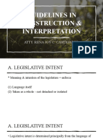 Guidelines in Construction & Interpretation: Atty. Rena Joy C. Castigador