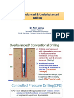 Overbalanced & Underbalanced Drilling: Dr. Amit Verma